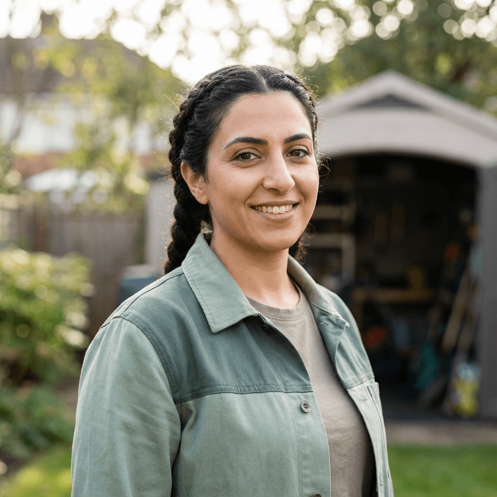 Meghan R. smiling warmly outdoors