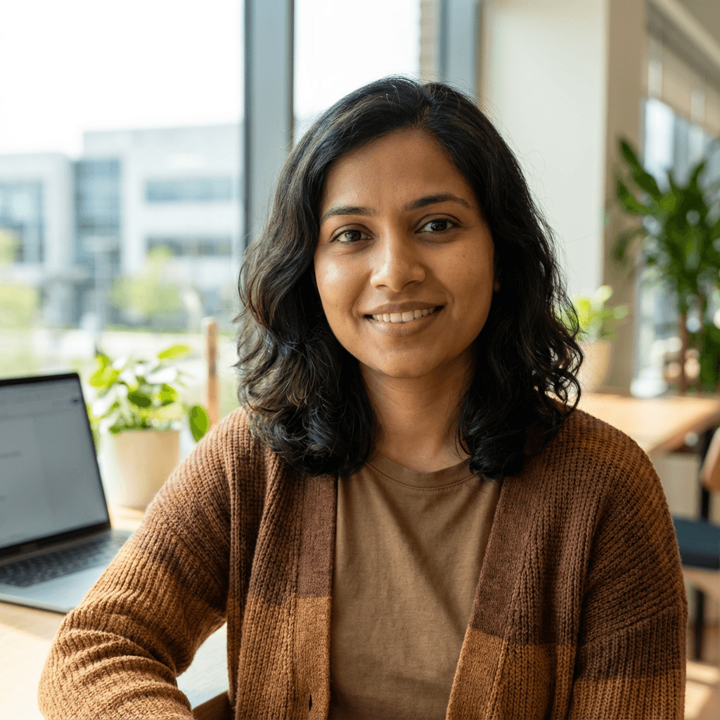 Priya S. in a professional setting